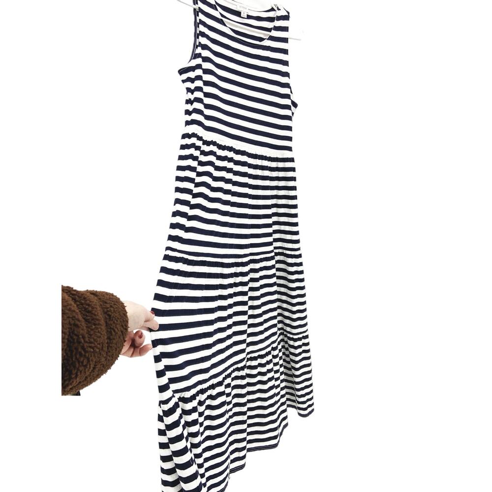 J. Crew Black White Striped Sleeveless Maxi Dress Size M - Picture 3 of 8